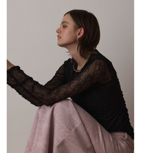  「シアーレースカットトップ」|その他|ブラック