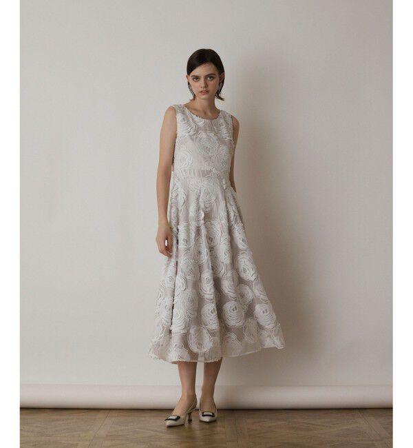 GRACE CONTINENTAL「ローズ刺繍ワンピース」|ドレス|