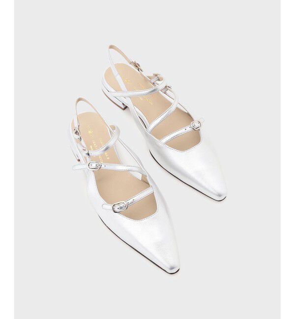  「CORSO ROMA ラインフラットサンダル」|サンダル|シルバー