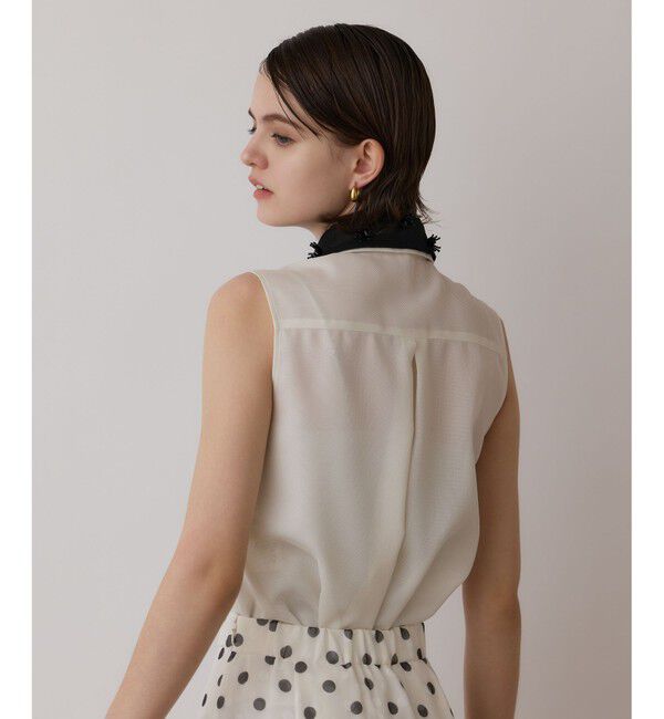 GRACE CONTINENTAL「シアーメッシュノースリーブ」|シャツ・ブラウス|