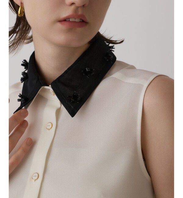 GRACE CONTINENTAL「シアーメッシュノースリーブ」|シャツ・ブラウス|