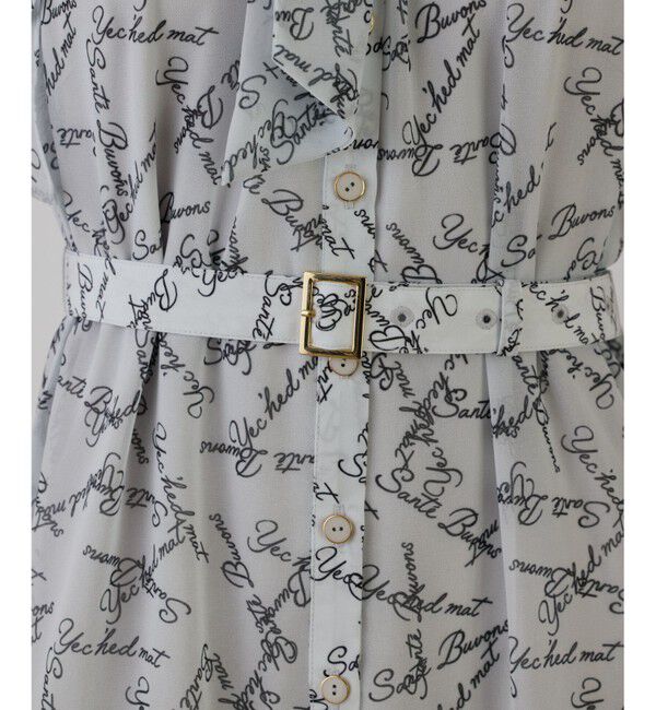 GRACE CONTINENTAL「ボウタイプリーツプリントワンピース」|ワンピース|