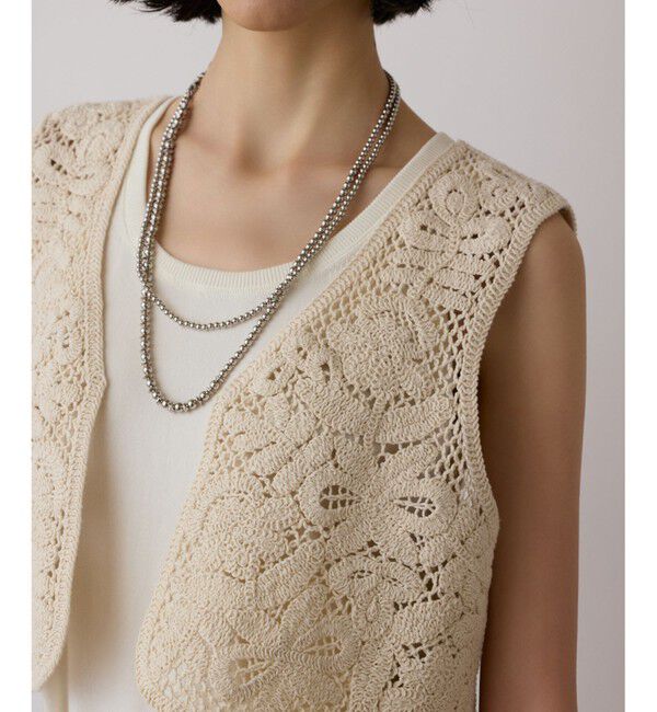 GRACE CONTINENTAL「メッシュembジレ」|ベスト・ジレ|