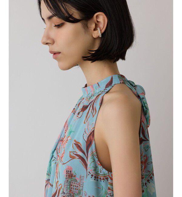 GRACE CONTINENTAL「リゾートプリントティアードワンピース」|ワンピース|