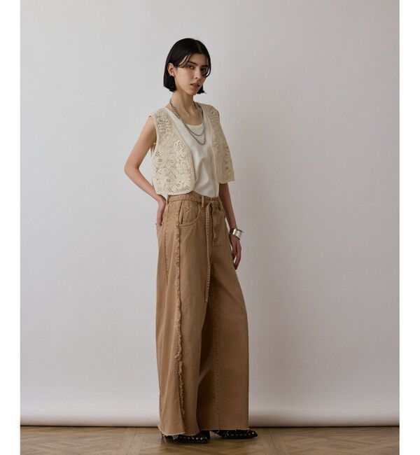 GRACE CONTINENTAL「フリンジバギーパンツ」|その他|