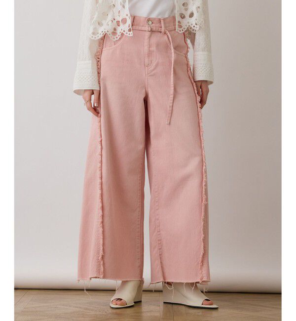 GRACE CONTINENTAL「フリンジバギーパンツ」|その他|