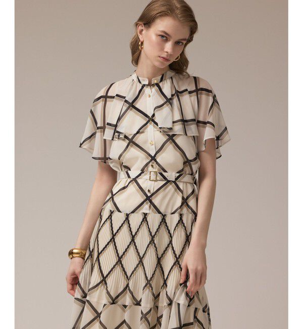 Diagram「チェックプリントプリーツワンピース」|ワンピース|