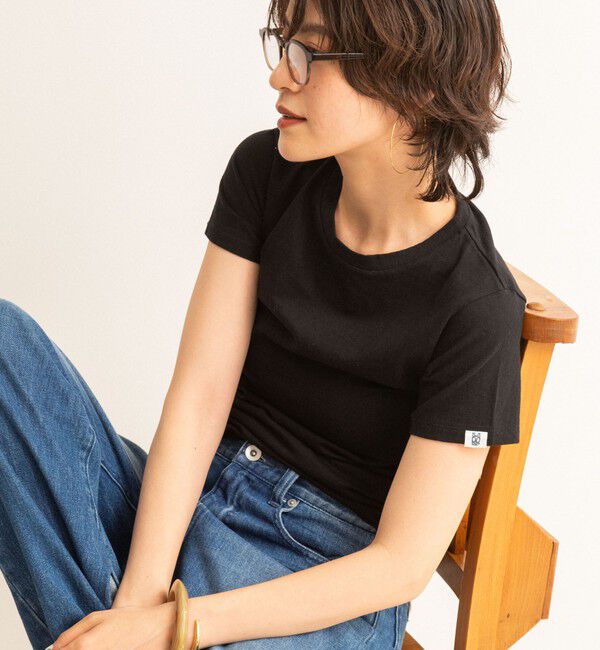 NOLLEY'S「【MAQWEL/マクウェル】MARUDOハーフスリーブTee」|Tシャツ・カットソー|ブラック