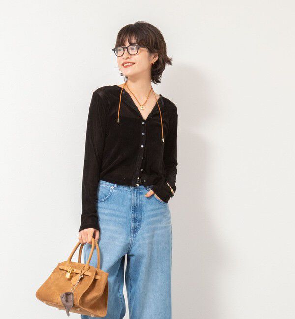 NOLLEY'S「フロッキーチュールカーディガン」|カーディガン|