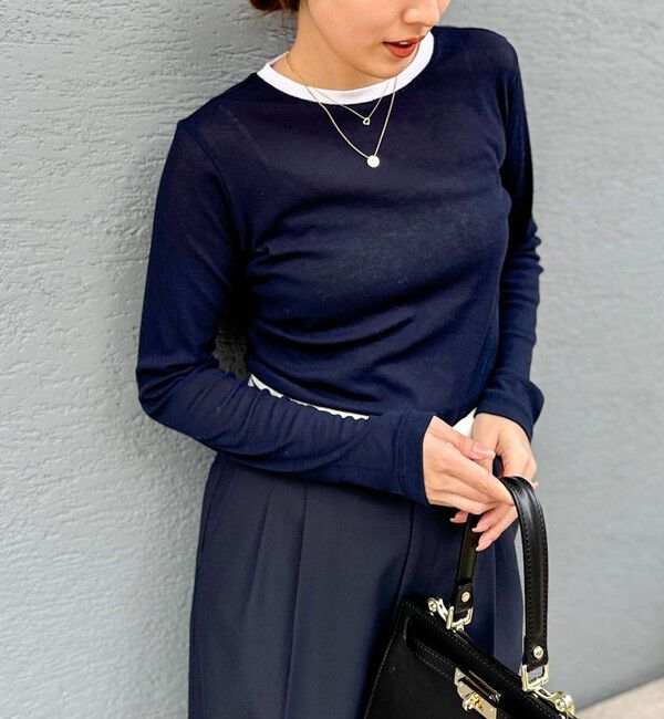 NOLLEY'S sophi「シアー配色トリミングロンT」|Tシャツ・カットソー|