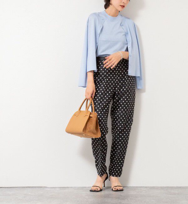 NOLLEY'S sophi「《アンサンブル対応》《手洗い可能》W混ラメクルーネックカーディガン」|カーディガン|