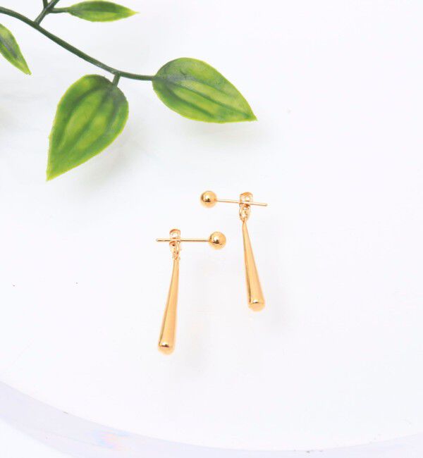 NOLLEY'S「【ANNA SOTTILOTTA/アンナソッティロッタ】Pendanes DROPゴールドピアス」|ピアス|ゴールド