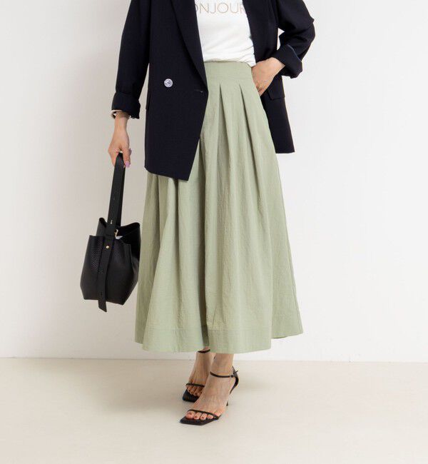 NOLLEY'S「ウォッシャブルバルキータフタタックスカート」|フレア|