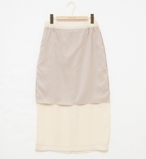 NOLLEY'S sophi「《セットアップ対応》ウォッシャブルダブルサテンイージースカート」|タイト|