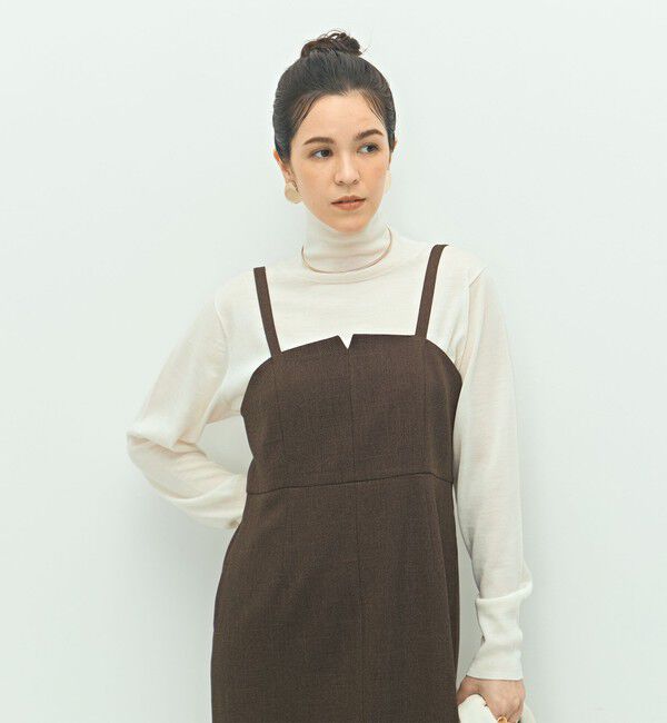 NOLLEY'S「ウォッシャブルウール調ストレッチキャミワンピース」|ワンピース|