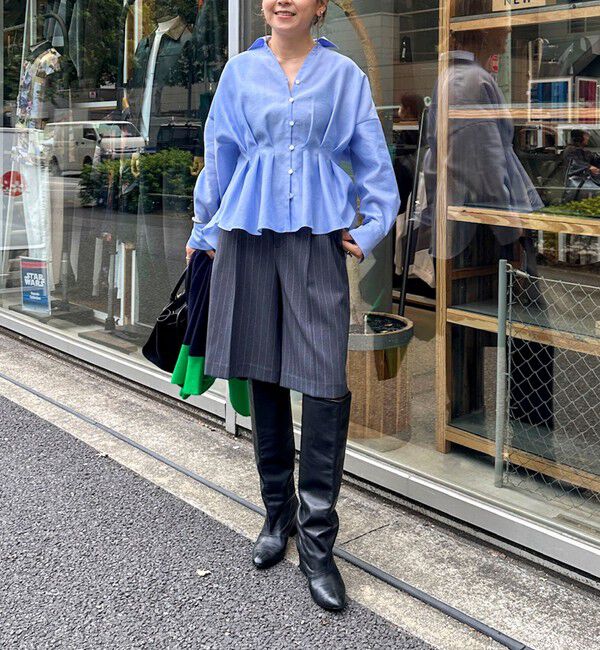 NOLLEY'S「【追加】ウォッシャブルシアースキッパータックブラウス」|シャツ・ブラウス|