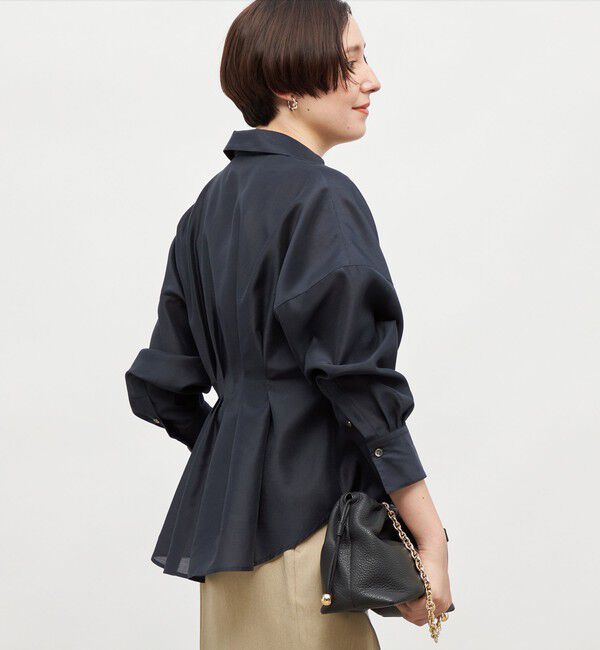 NOLLEY'S「【追加】ウォッシャブルシアースキッパータックブラウス」|シャツ・ブラウス|