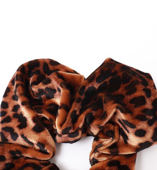 NOLLEY'S「【NOLLEYS GOODS】 ハートレオパード柄シュシュ」|ヘアゴム・シュシュ|