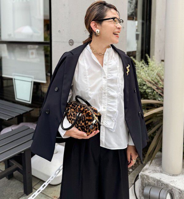 NOLLEY'S「パール釦ビブヨーク4WAYフリルブラウス」|シャツ・ブラウス|