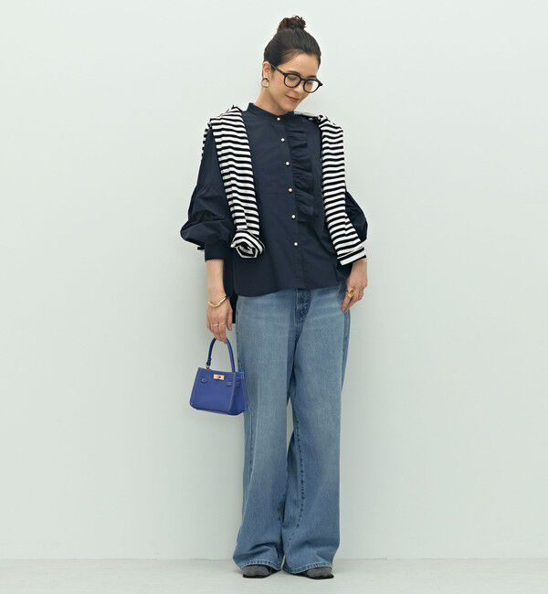 NOLLEY'S「パール釦ビブヨーク4WAYフリルブラウス」|シャツ・ブラウス|