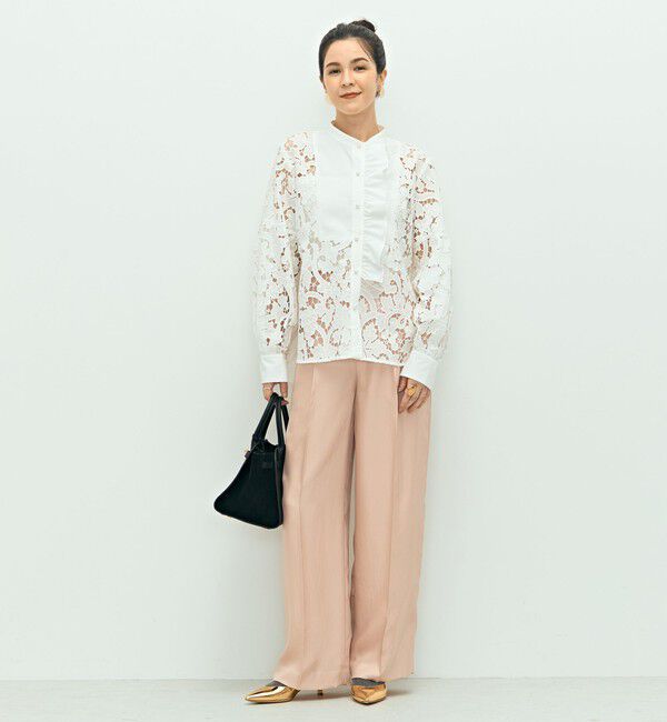 NOLLEY'S「刺繍ビブヨーク4WAYフリルブラウス」|シャツ・ブラウス|