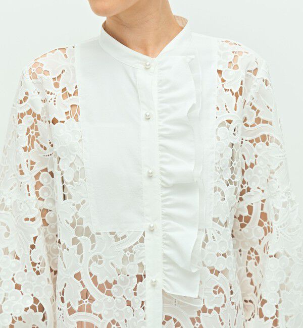 NOLLEY'S「刺繍ビブヨーク4WAYフリルブラウス」|シャツ・ブラウス|