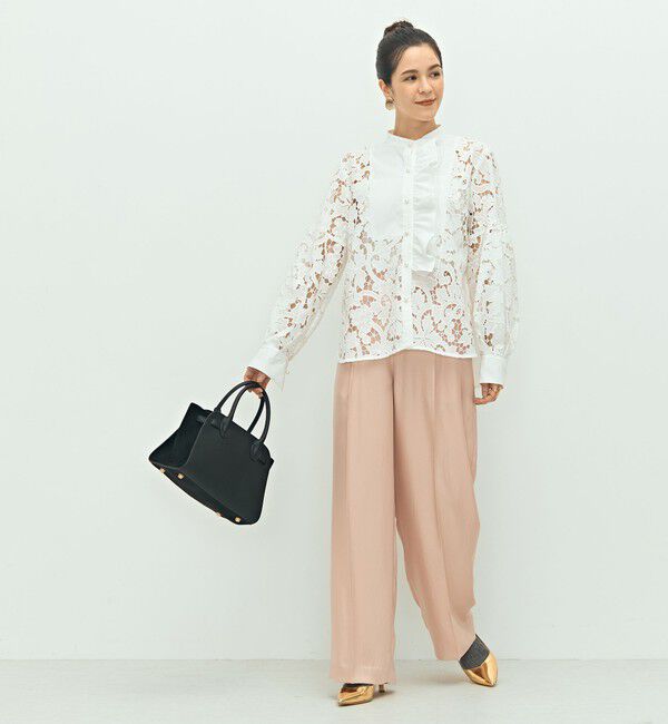 NOLLEY'S「刺繍ビブヨーク4WAYフリルブラウス」|シャツ・ブラウス|