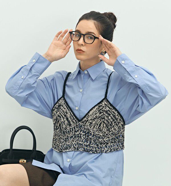 Laraaji「《手洗い可能》かぎ針編みキャミソール」|ニット・セーター|ブラック系その他