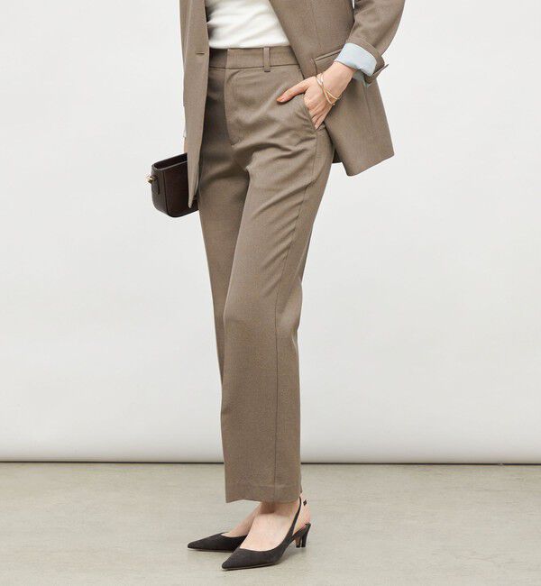 NOLLEY'S sophi「《セットアップ対応》ウォッシャブルソフトシャンブレーセミフレアパンツ」|その他|