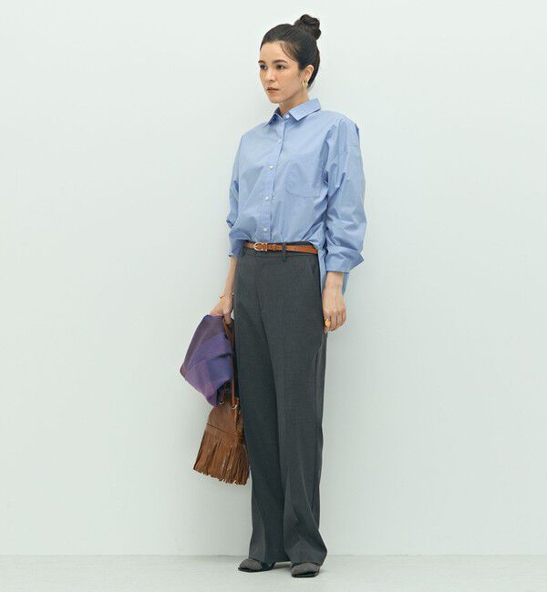 NOLLEY'S sophi「《セットアップ対応》ウォッシャブルソフトシャンブレーセミフレアパンツ」|その他|