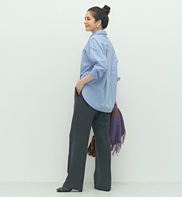 NOLLEY'S sophi「《セットアップ対応》ウォッシャブルソフトシャンブレーセミフレアパンツ」|その他|