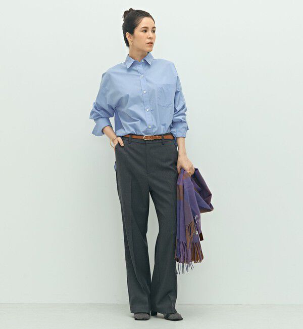 NOLLEY'S sophi「《セットアップ対応》ウォッシャブルソフトシャンブレーセミフレアパンツ」|その他|