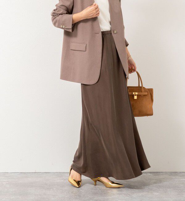 NOLLEY'S sophi「《セットアップ対応》ウォッシャブルフィブリルサテンナロースカート」|スカート|