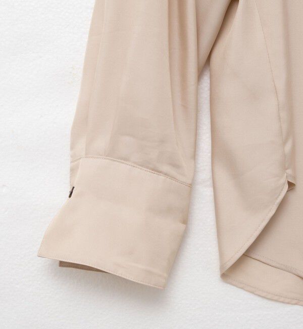 NOLLEY'S sophi「《セットアップ対応》ウォッシャブルフィブリルサテンオープンカラーシャツ」|シャツ・ブラウス|