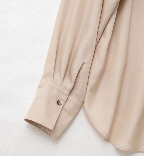 NOLLEY'S sophi「《セットアップ対応》ウォッシャブルフィブリルサテンオープンカラーシャツ」|シャツ・ブラウス|