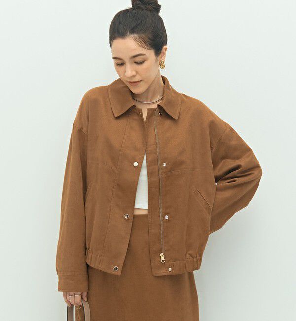 NOLLEY'S sophi「《セットアップ対応》フェイクスエードブルゾン」|ブルゾン・スタジャン|