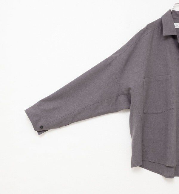 Rie Miller「《セットアップ対応》オープンカラービッグシルエットシャツ」|シャツ・ブラウス|