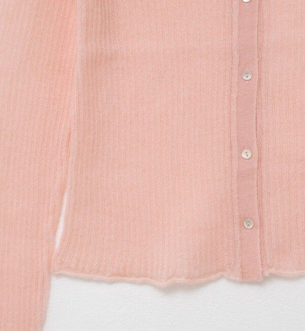 Rie Miller「シアーモヘヤ2WAYリブボートネックカーディガン」|カーディガン|