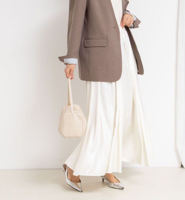 NOLLEY'S sophi「ウォッシャブルレザーサテンギャザースカート」|スカート|