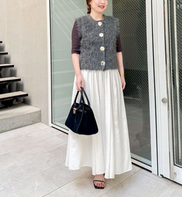 NOLLEY'S sophi「ウォッシャブルレザーサテンギャザースカート」|スカート|