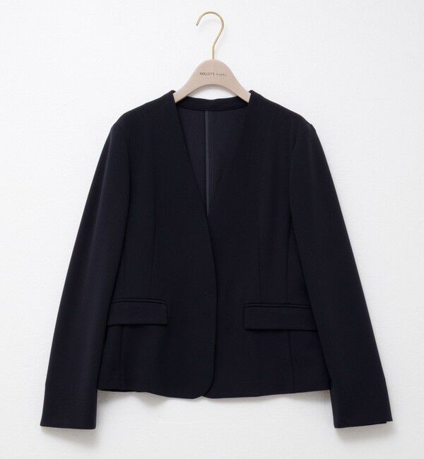 NOLLEY'S sophi「《セットアップ対応》ウォッシャブルカットジョーゼットノーカラージャケット」|ノーカラージャケット|