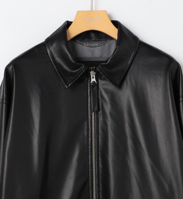 NOLLEY'S sophi「《セットアップ対応》ウォッシャブルフェイクレザーブルゾン」|ブルゾン・スタジャン|