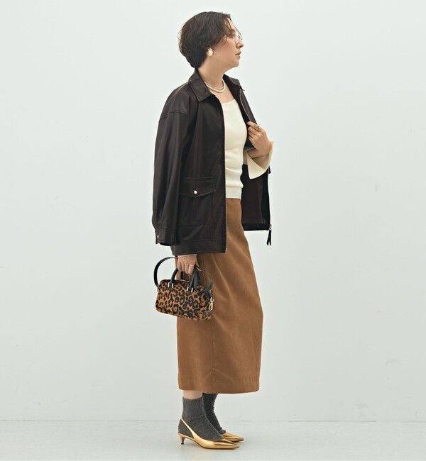 NOLLEY'S sophi「《セットアップ対応》ウォッシャブルフェイクレザーブルゾン」|ブルゾン・スタジャン|