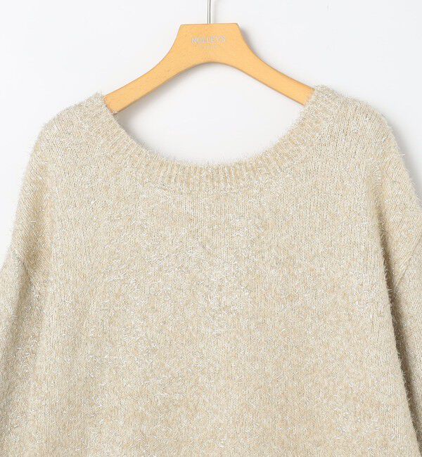 NOLLEY'S sophi「キラキラフェザー2WAY5分袖プルオーバーニット」|カーディガン|