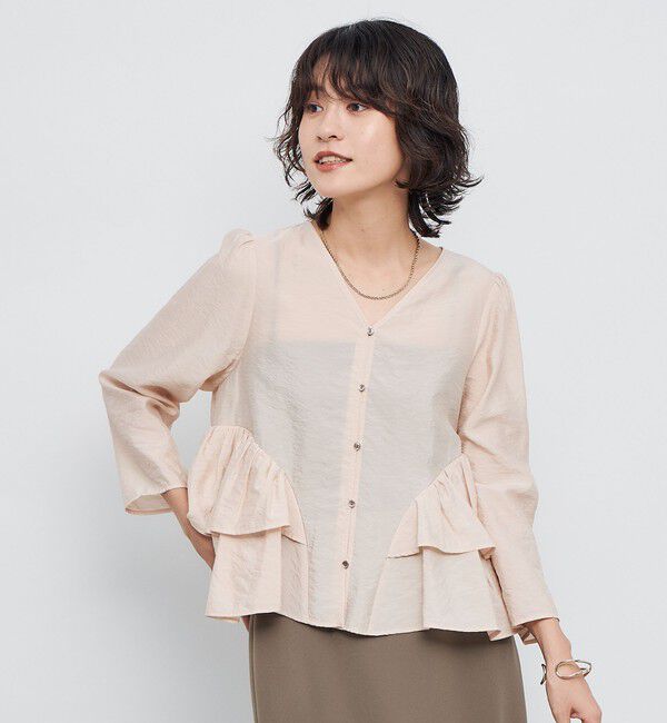 NOLLEY'S sophi「ウォッシャブルオーガンジーティアードブラウス」|シャツ・ブラウス|