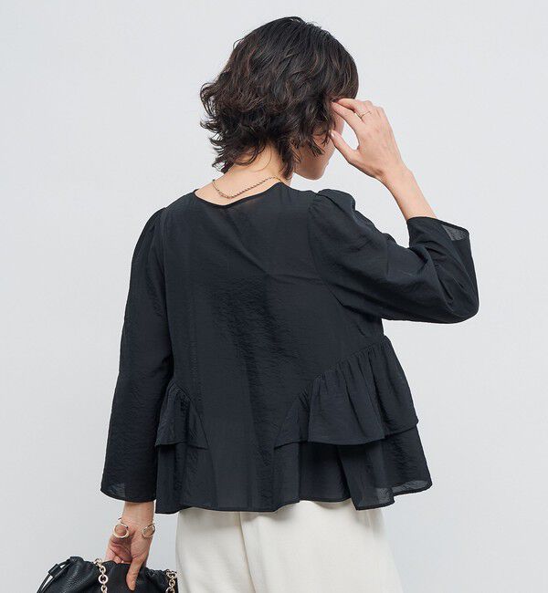 NOLLEY'S sophi「ウォッシャブルオーガンジーティアードブラウス」|シャツ・ブラウス|
