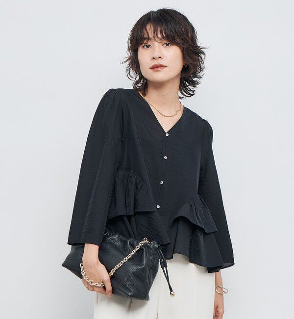 NOLLEY'S sophi「ウォッシャブルオーガンジーティアードブラウス」|シャツ・ブラウス|