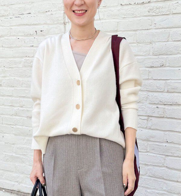 NOLLEY'S「5GノアリスゆったりVネックカーディガン」|カーディガン|オフホワイト