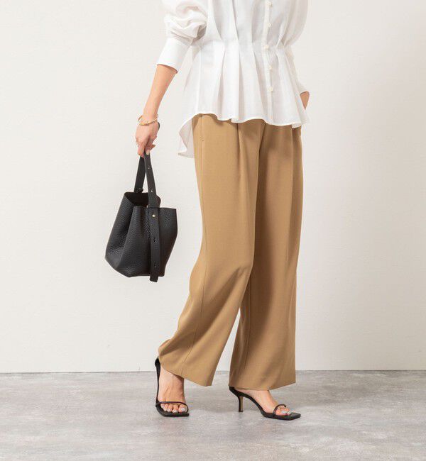 NOLLEY'S「ウォッシャブルバックサテンジョーゼットイージーパンツ」|その他|