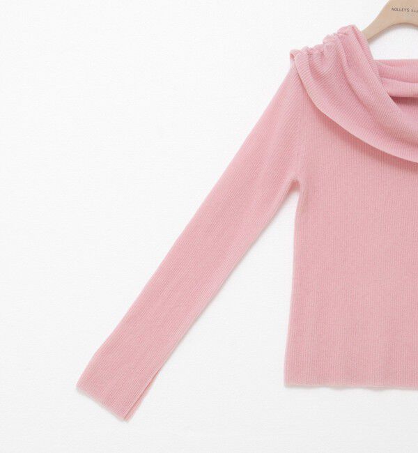 NOLLEY'S sophi「カシミヤ混ガーゼ風リブオフショルプルオーバーニット」|ニット・セーター|